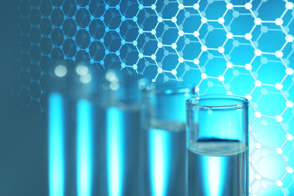 Samples,In,Test,Tubes,And,Hexagonal,Lattice,Of,Carbon,Atoms