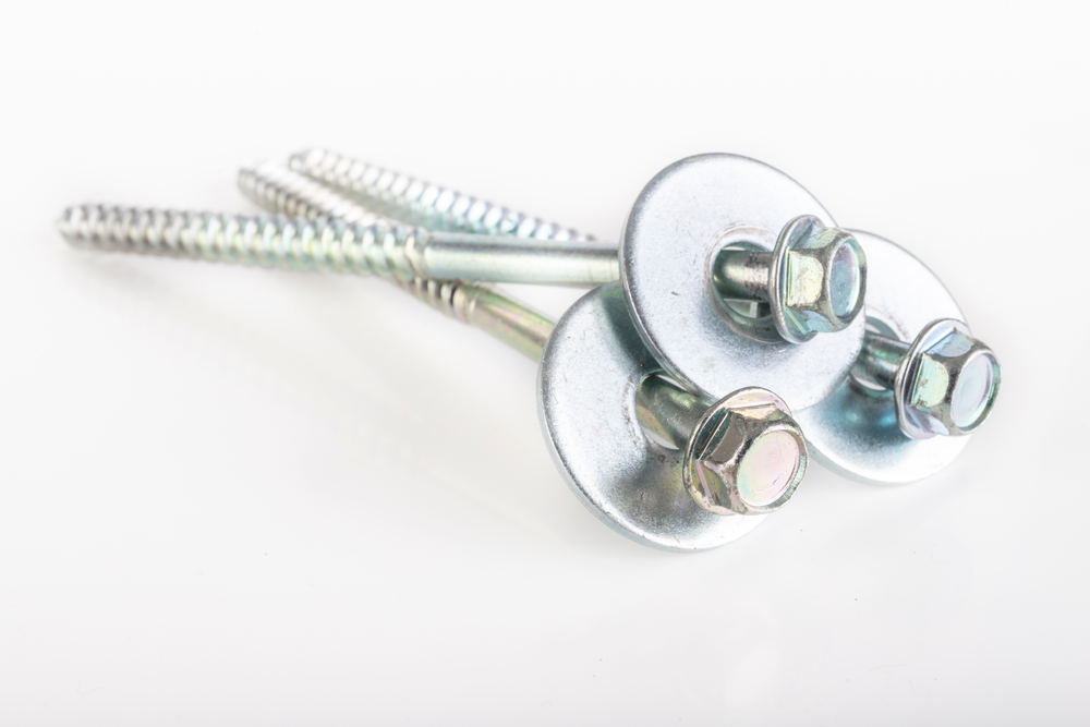 Long,Nickel-plated,Wood,Screws,With,Washers.,Metal,Accessories,For,Joining